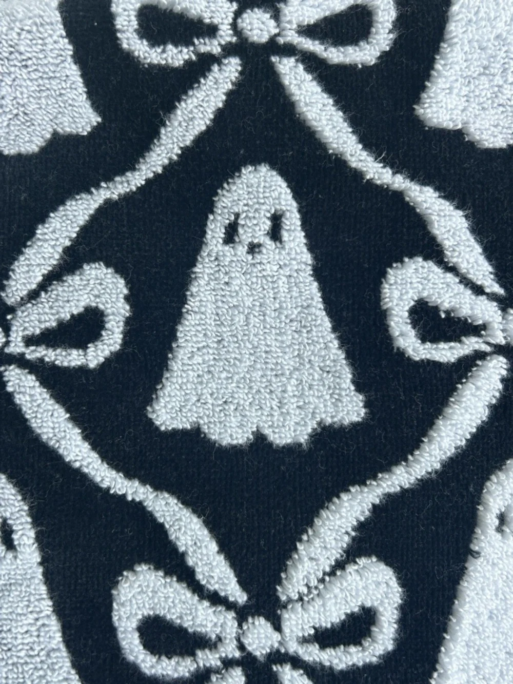 CARO Home Collection Halloween 2026 Ghost Bow Bath Cotton Towels Set of 4 New!